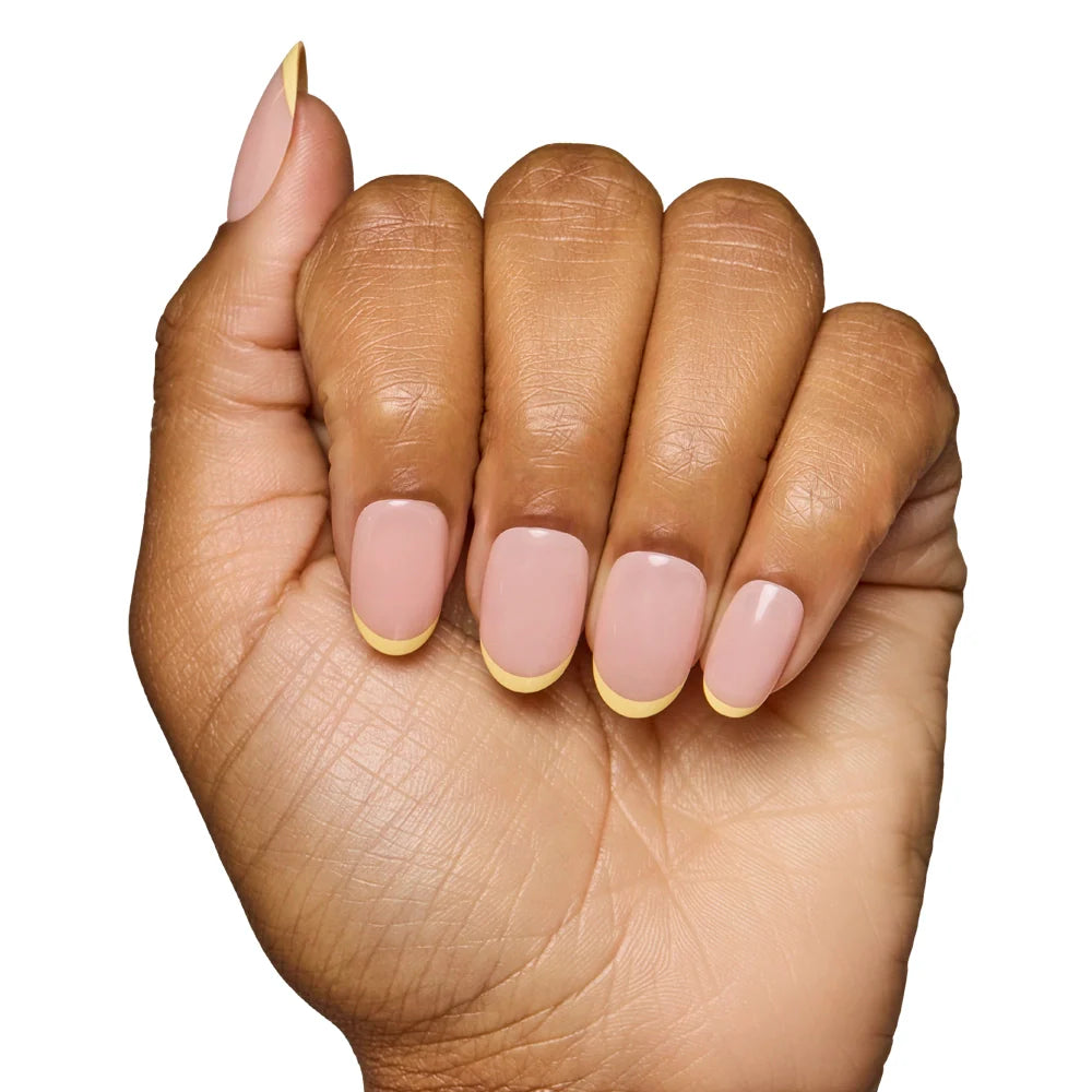 French Butter press-on nail design - french tip style detail