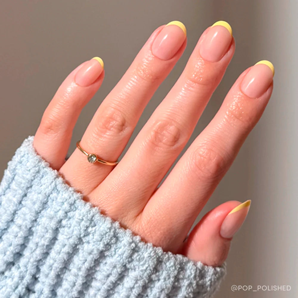 French Butter press-on nails in yellow shade