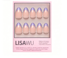 French Lilac press-on nails with glossy finish