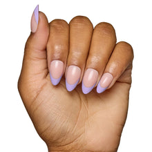 French Lilac press-on nail design - french tip style detail
