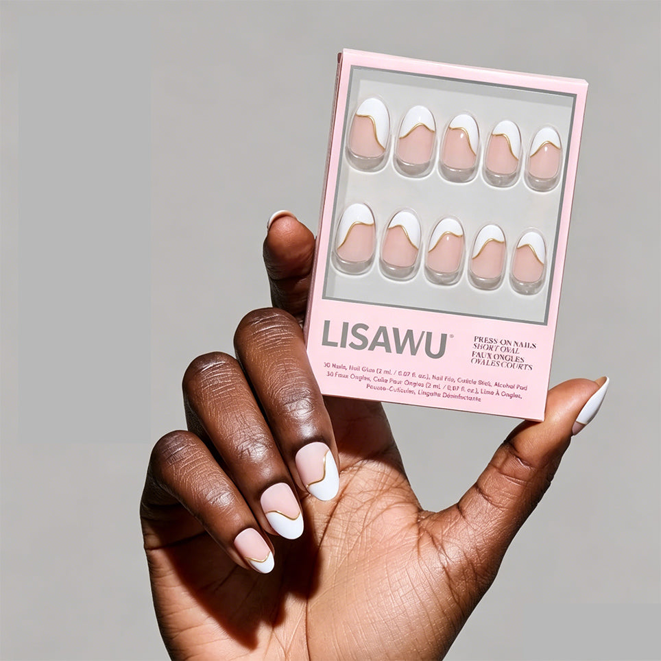 French Muse press-on nails in nude shade