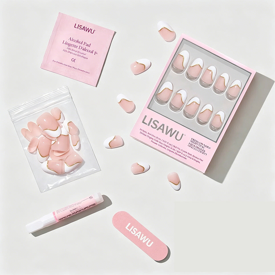 French Muse press-on nails with glossy finish