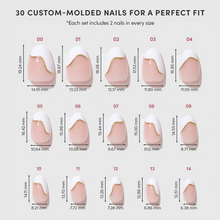 French Muse press-on nail design - french tip style detail