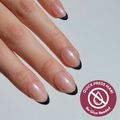 French Noir press-on nails in black shade