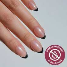 French Noir press-on nails in black shade