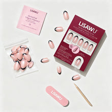 French Noir press-on nail bundle - full set view