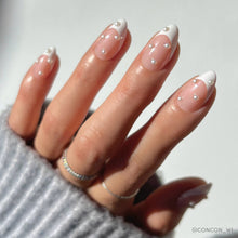 French Pearl press-on nails in white shade