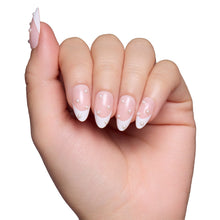 French Pearl press-on nail design - french tip style detail