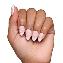 French Pearl press-on nail design - 3d style detail