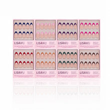 French Tip Collection press-on nails in blue shade