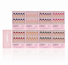 French Tip Collection press-on nails in green shade