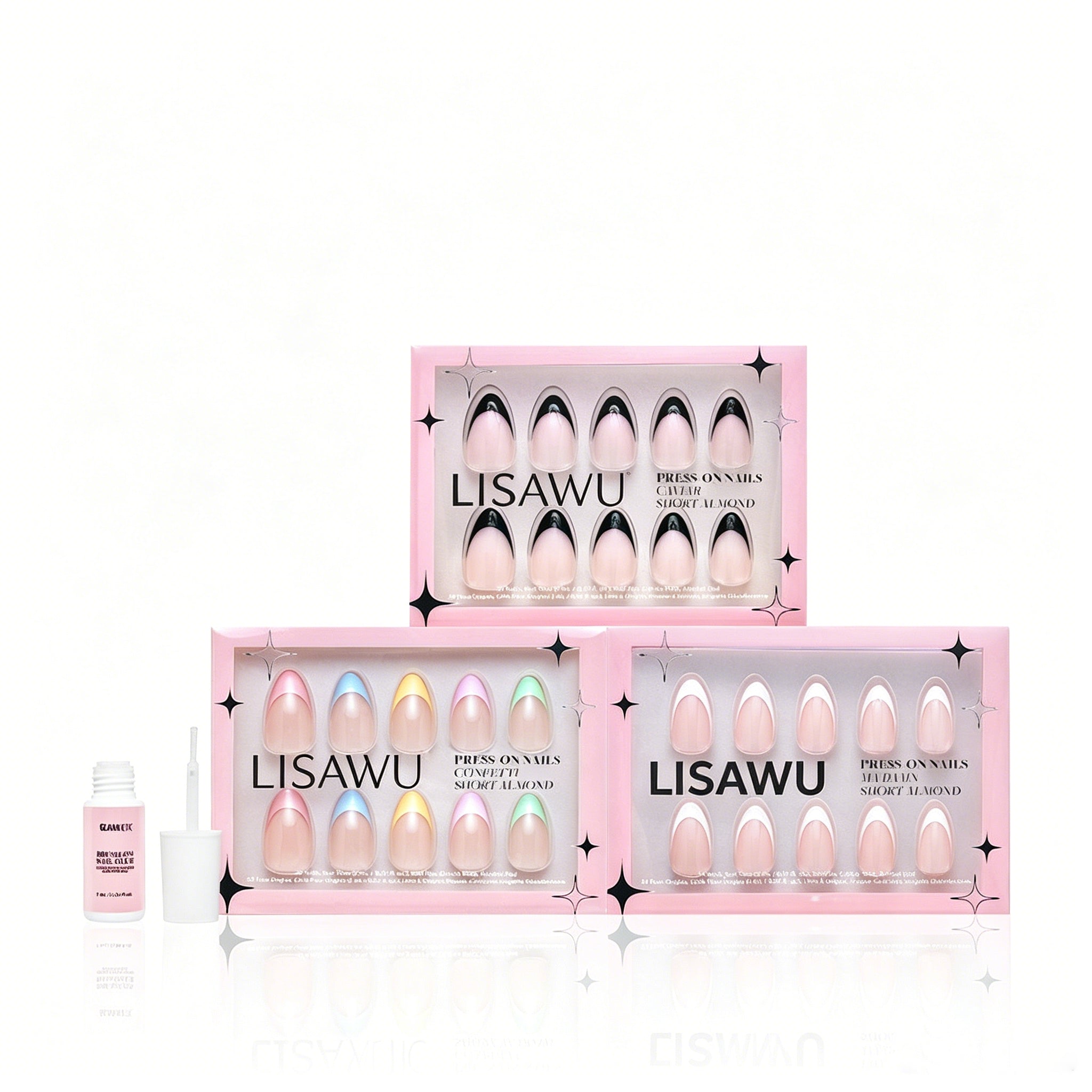 Frenchie Bundle press-on nails in blue shade