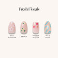 Lisawu Fresh Florals press-on nail bundle style selection