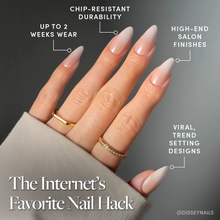 Frosted Chai press-on nails in white shade