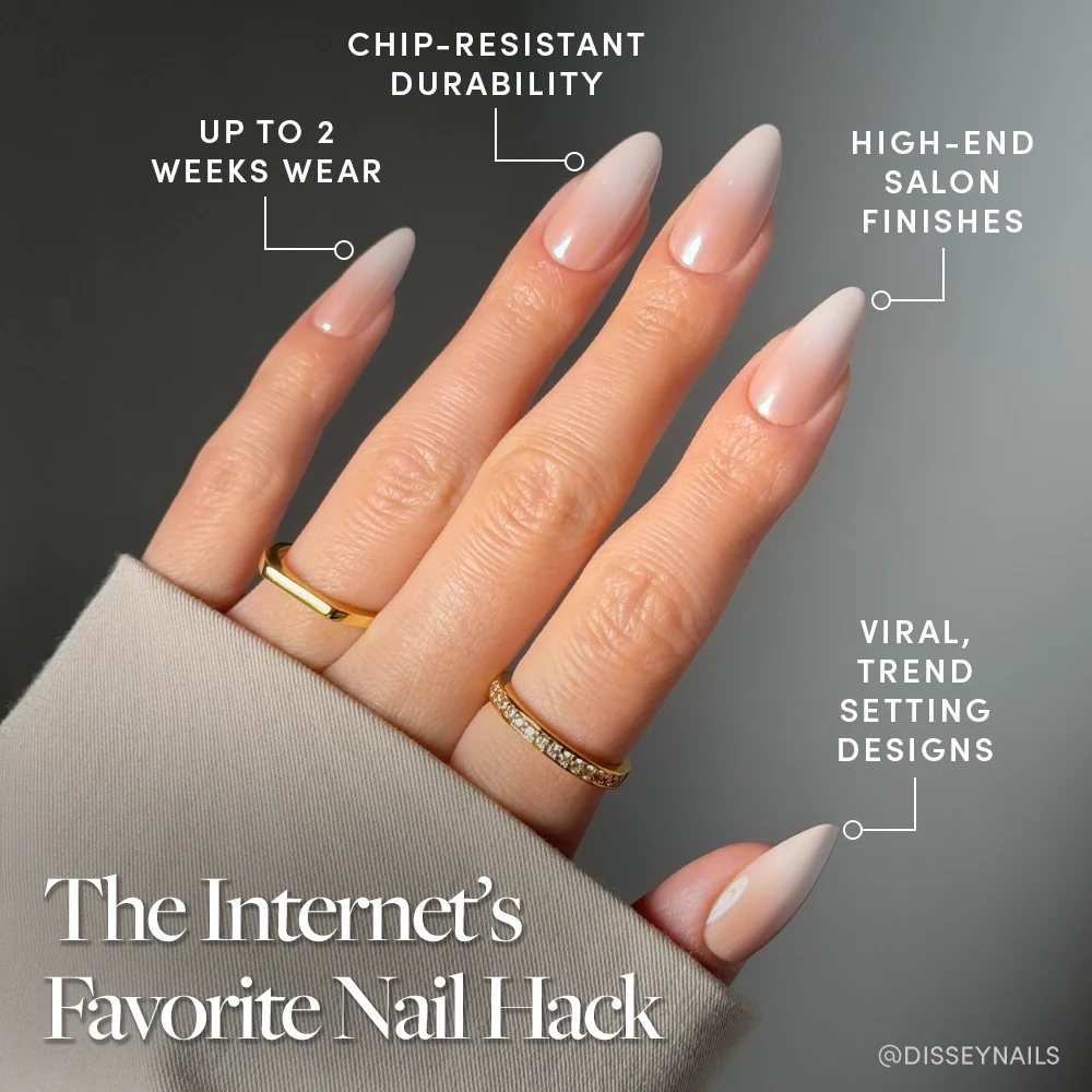 Frosted Chai press-on nails in white shade