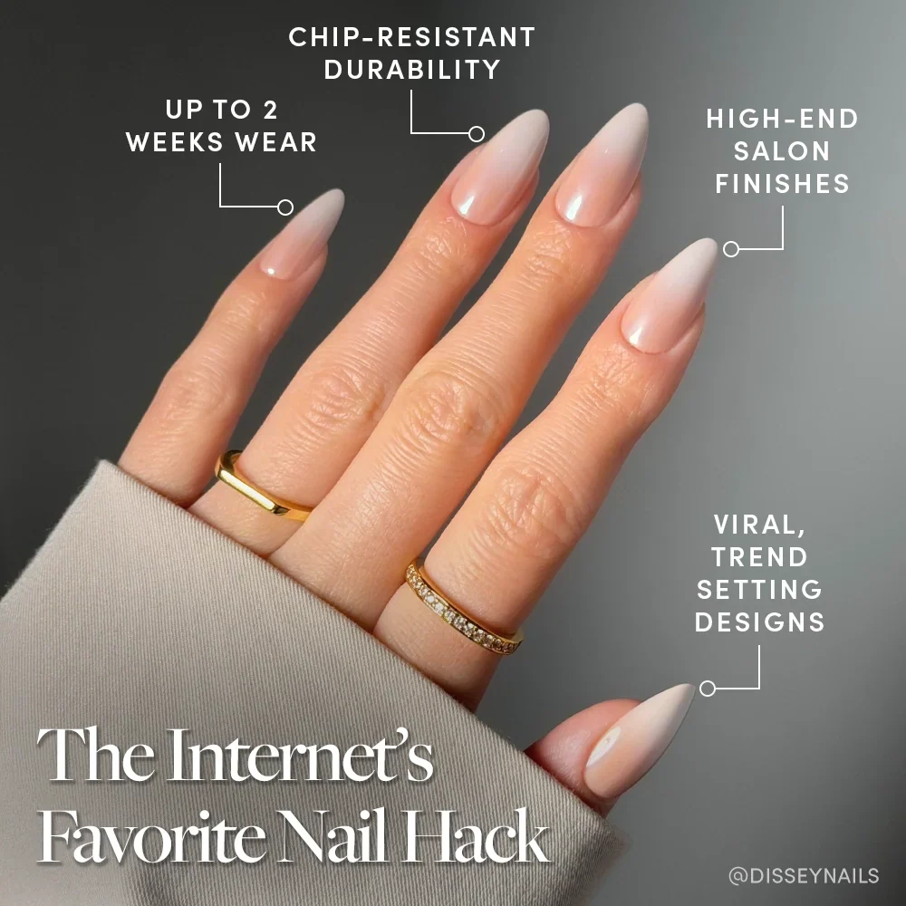 Frosted Chai press-on nails in white shade