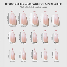 Frosted Chai press-on nails with glazed finish