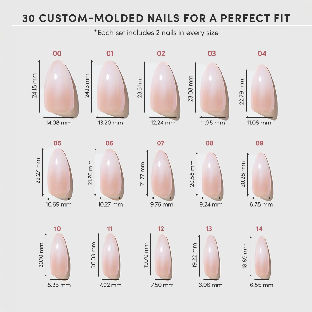 Frosted Chai press-on nails with glazed finish