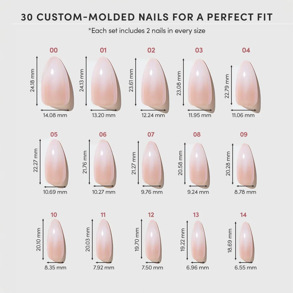 Frosted Chai press-on nails with glazed finish