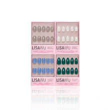 Frosted Fantasy press-on nails in blue shade