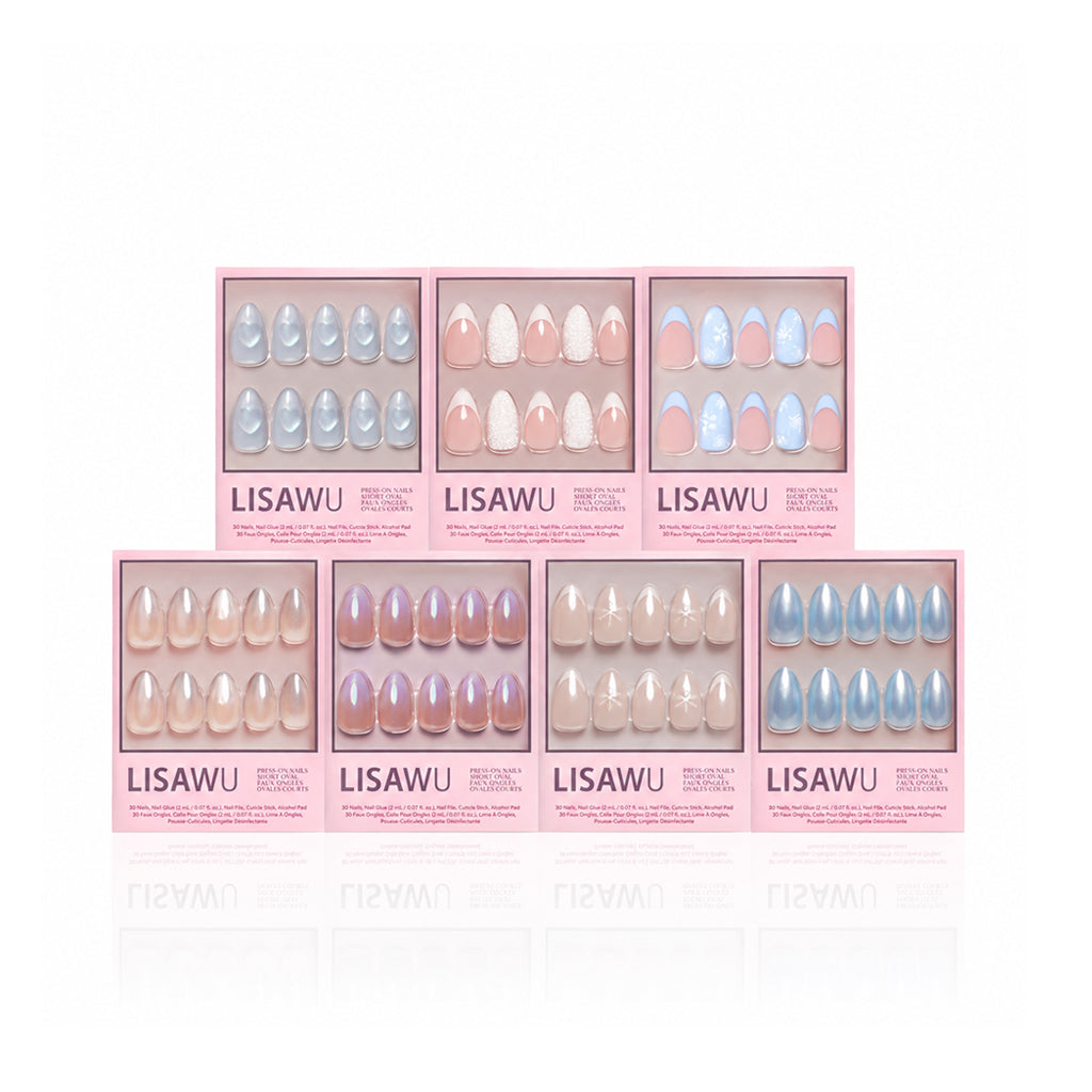 Frozen Over press-on nails in beige shade
