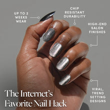 Galactic press-on nails with velvet finish