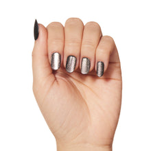 Galactic press-on nail design - glitter style detail