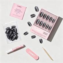 Galactic press-on nails - round shape, short length