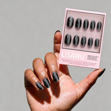 Galactic press-on nails with glossy finish