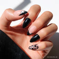Ghosted press-on nails in black shade