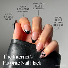 Ghosted press-on nails with glossy finish