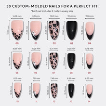 Ghosted press-on nails - almond shape, short length