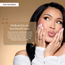 GIVE 'EM GRACE press-on nail design - french tip style detail