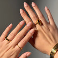 Glam Goals press-on nails in gold shade