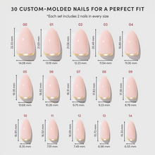 Goal Chaser press-on nails - almond shape, short length