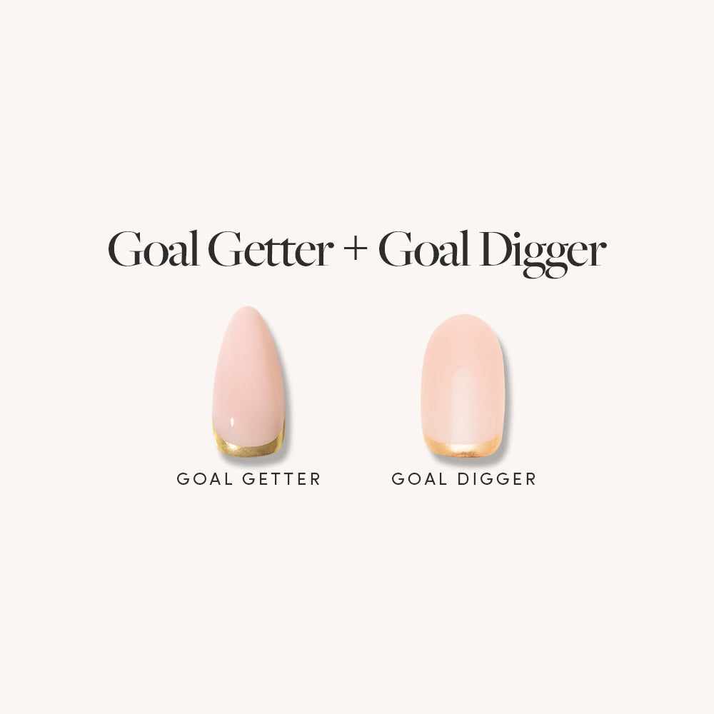 Lisawu Goal Getter + Goal Digger press-on nail bundle style selection