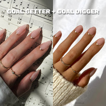 Lisawu Goal Getter + Goal Digger press-on nail bundle manicure lifestyle photo