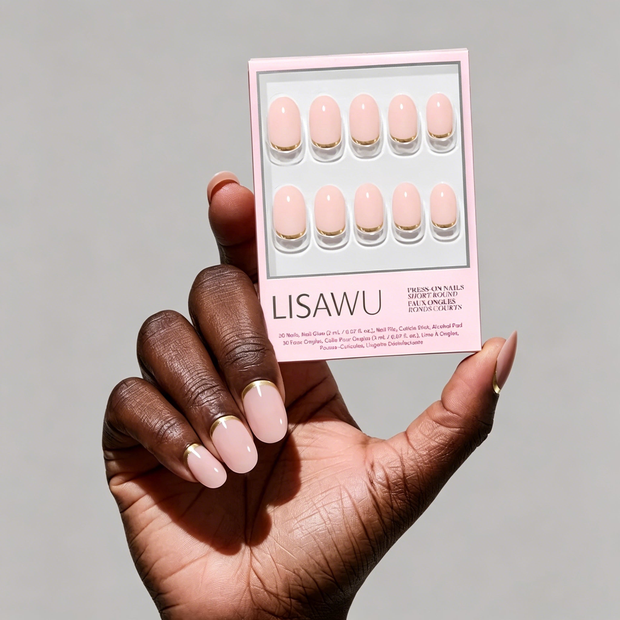 Goal Digger press-on nails in nude shade
