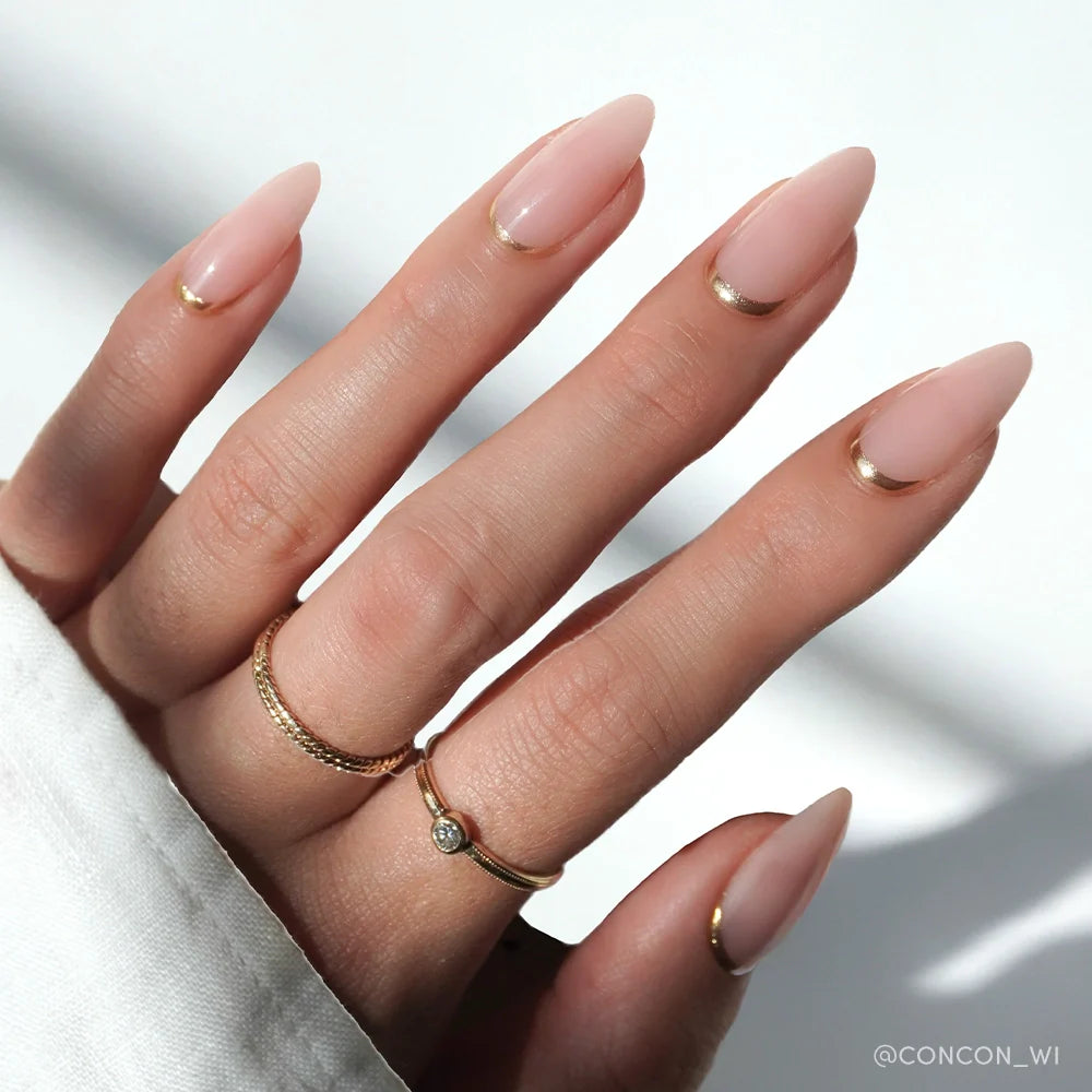 Goal Getter press-on nails in gold shade