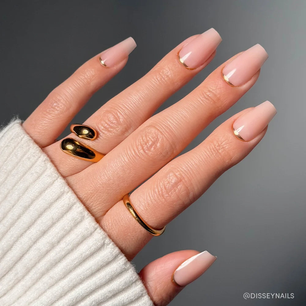 Gold Goals press-on nails in gold shade