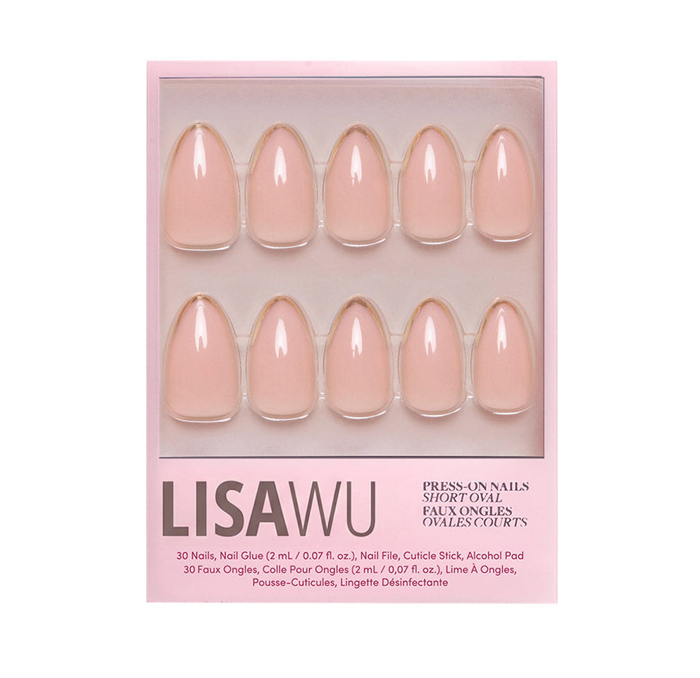 Gold Standard press-on nails in pink shade