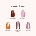 Lisawu Golden Hour press-on nail bundle style selection