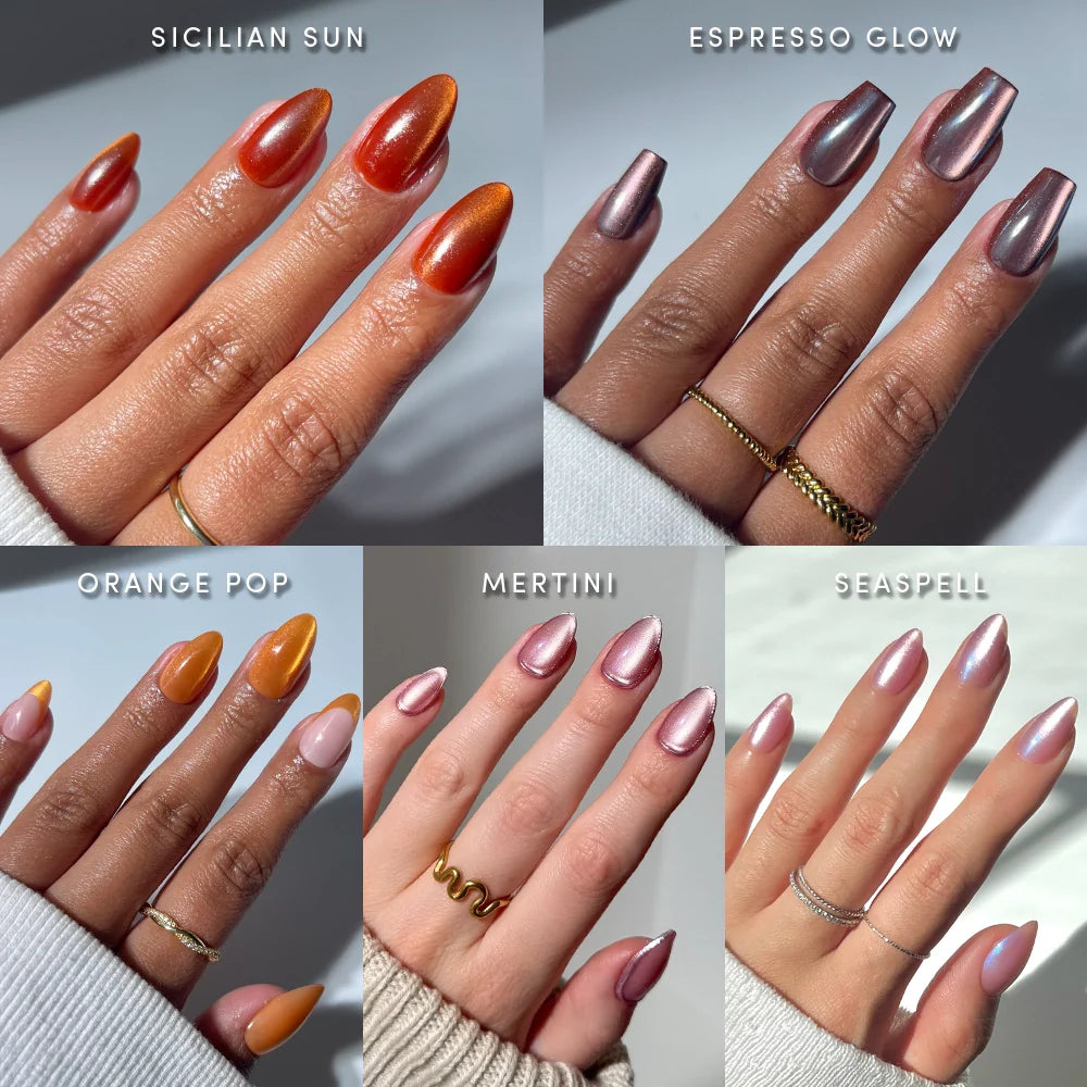 Lisawu Golden Hour press-on nail bundle manicure lifestyle photo