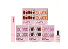Golden Hour press-on nails in pink shade