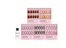 Golden Hour press-on nails with glossy finish
