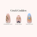 Lisawu Greek Goddess press-on nail bundle style selection
