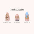 Lisawu Greek Goddess press-on nail bundle style selection