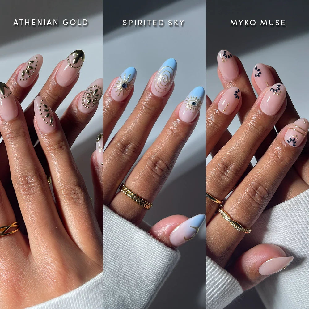 Lisawu Greek Goddess press-on nail bundle manicure lifestyle photo