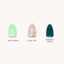Lisawu Green Enchantment press-on nail bundle style selection