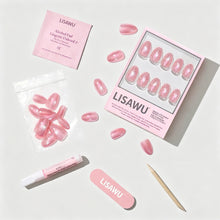Guava Drop press-on nails with velvet finish